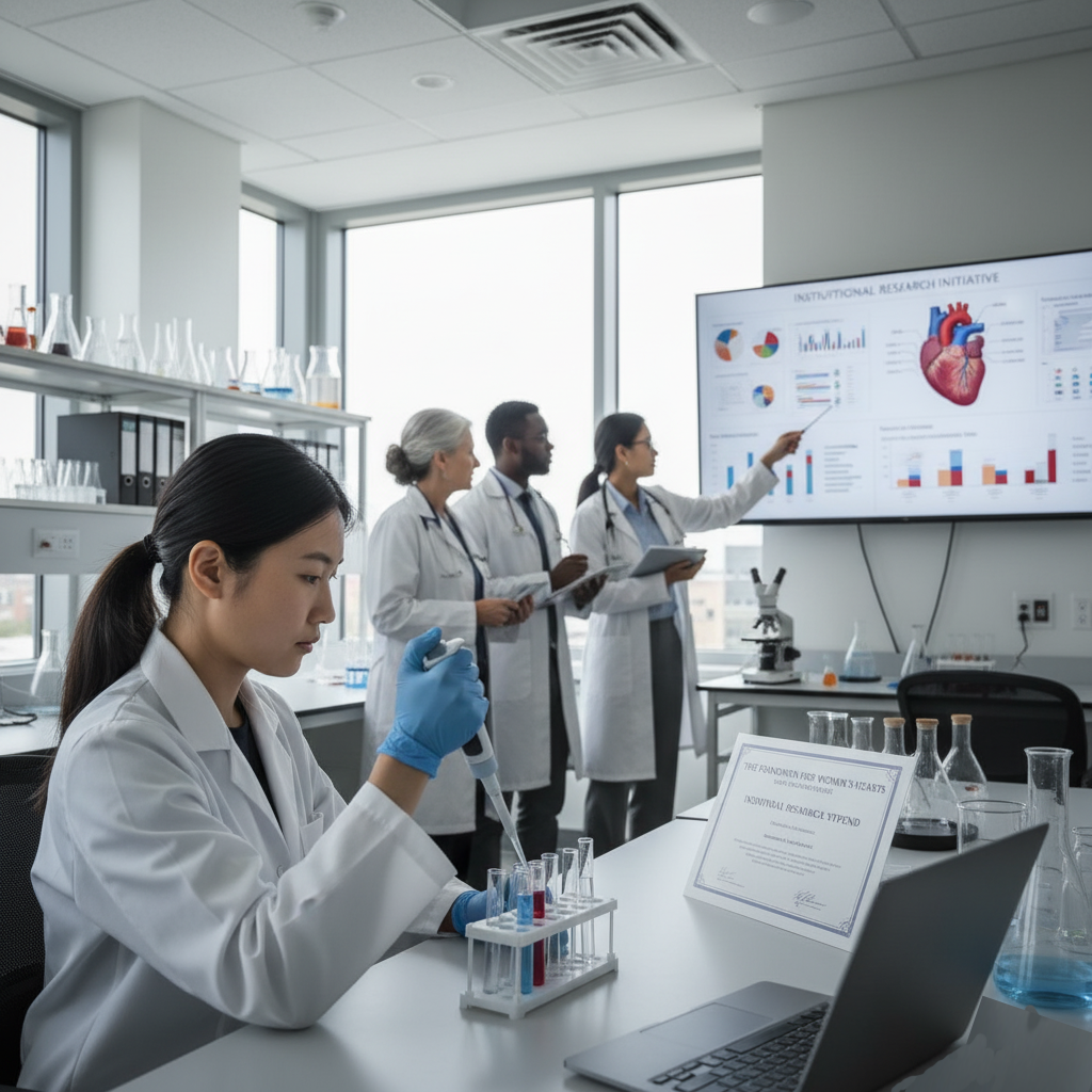 The Foundation for Women's Hearts supports both institutional research and individual researcher grants to advance women's cardiovascular health studies.